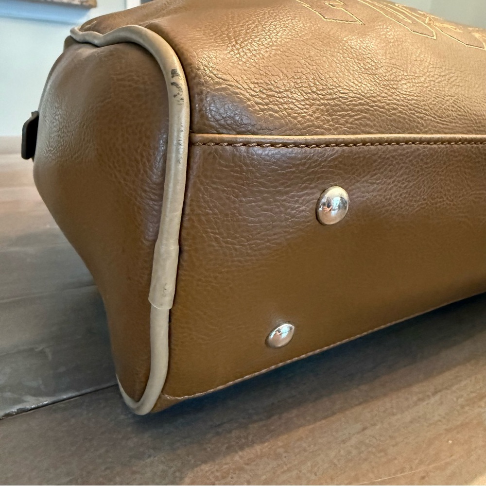 Vintage Fossil Y2K yellow /Brown shoulder strap bag Leather - Picture 5 of 16